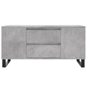 Tavolino Salotto Grigio Cemento 102x44,5x50cm Legno Multistrato 831008