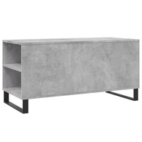 Tavolino Salotto Grigio Cemento 102x44,5x50cm Legno Multistrato 831008