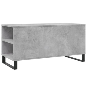 Tavolino Salotto Grigio Cemento 102x44,5x50cm Legno Multistrato 831008