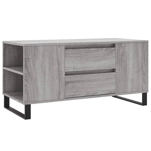 Tavolino Salotto Grigio Sonoma 102x44,5x50 cm Legno Multistrato 831010
