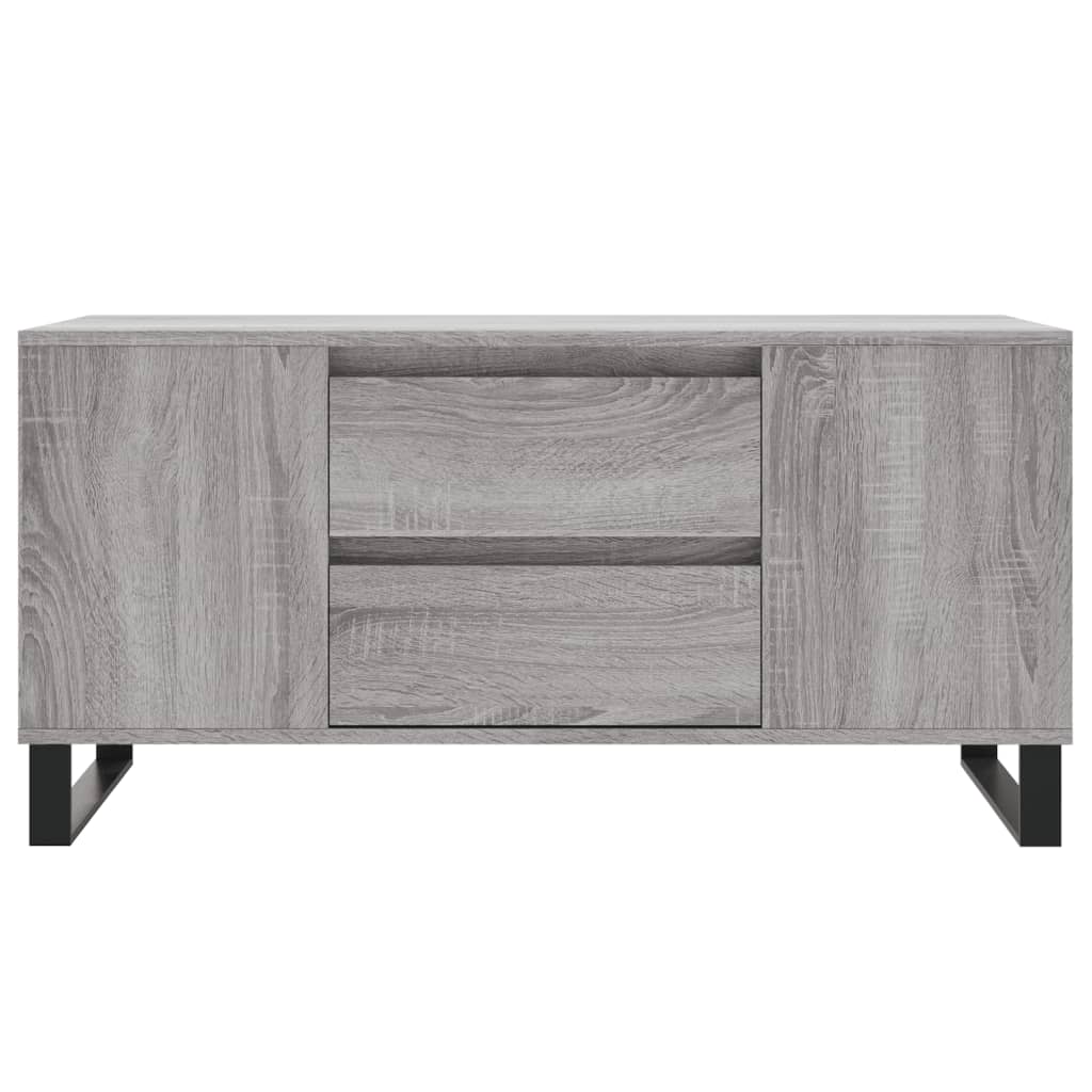 Tavolino Salotto Grigio Sonoma 102x44,5x50 cm Legno Multistrato 831010