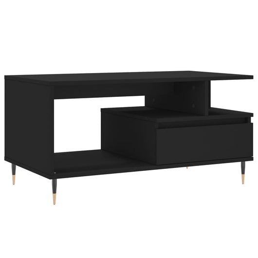 Tavolino da Salotto Nero 90x49x45 cm in Legno Multistratocod mxl 118768