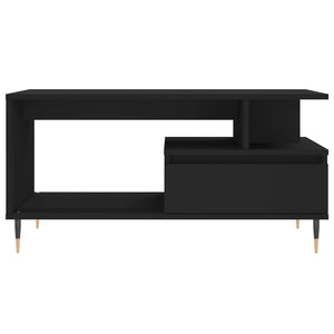Tavolino da Salotto Nero 90x49x45 cm in Legno Multistrato 831013