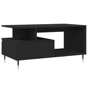 Tavolino da Salotto Nero 90x49x45 cm in Legno Multistrato 831013