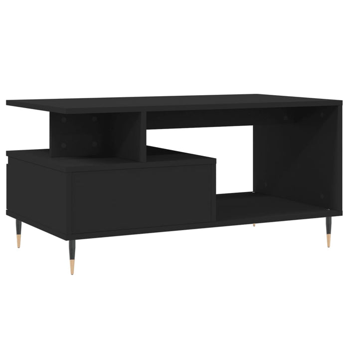 Tavolino da Salotto Nero 90x49x45 cm in Legno Multistrato 831013