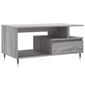 Tavolino da Salotto-Tavolino da soggiorno-Tavolo Grigio Sonoma 90x49x45 cm Legno Multistrato 810306