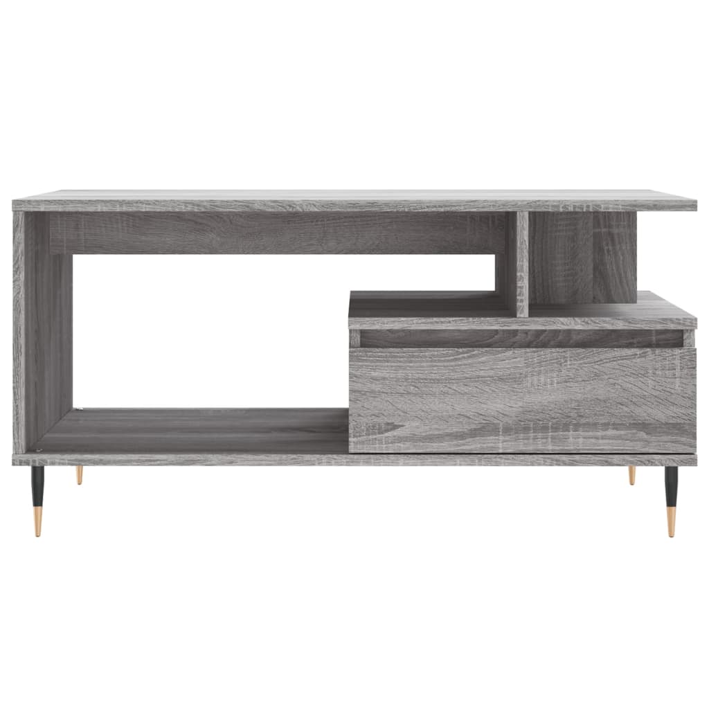 Tavolino da Salotto Grigio Sonoma 90x49x45 cm Legno Multistrato 831018