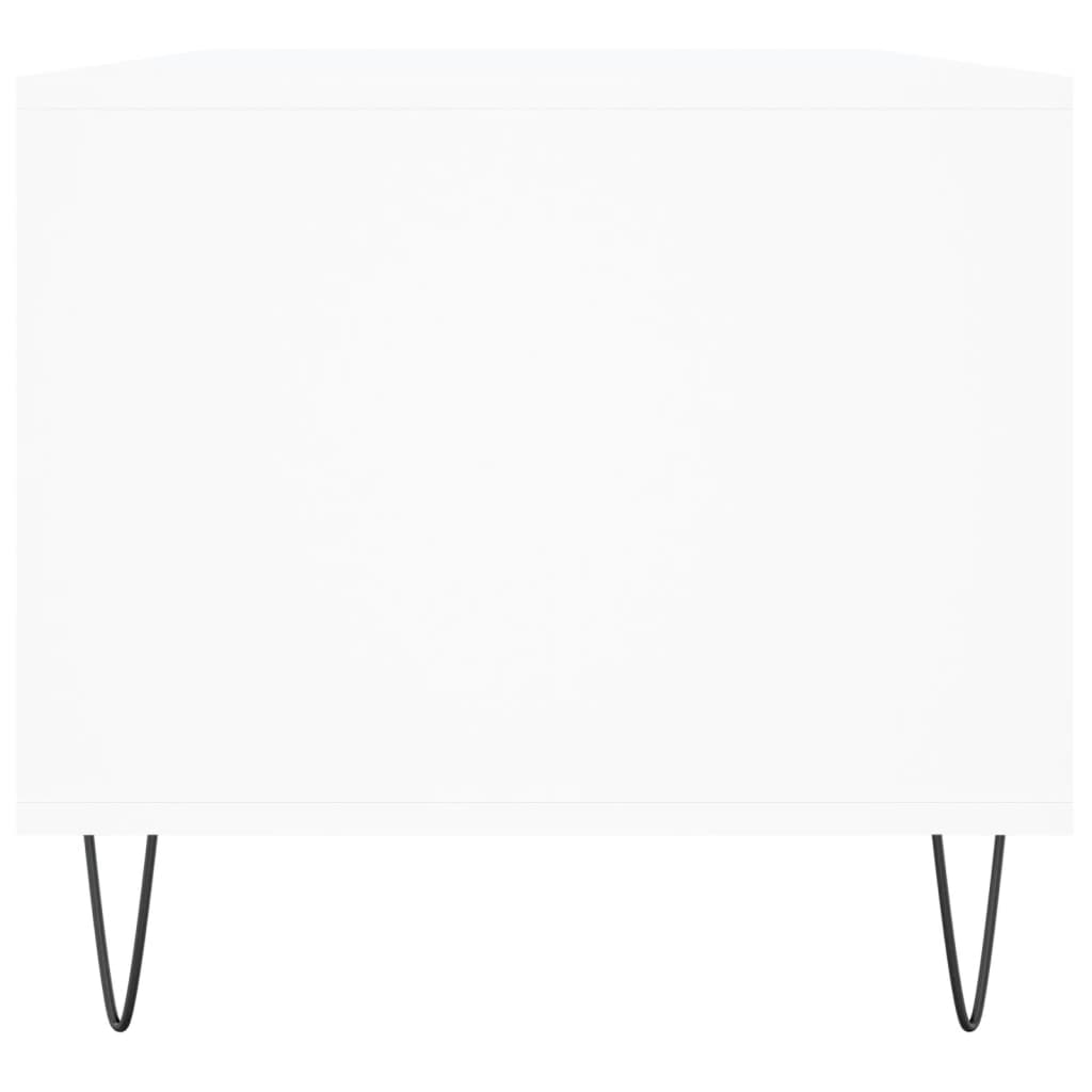 Tavolino da Salotto Bianco 90x49x45 cm in Legno Multistrato 831020