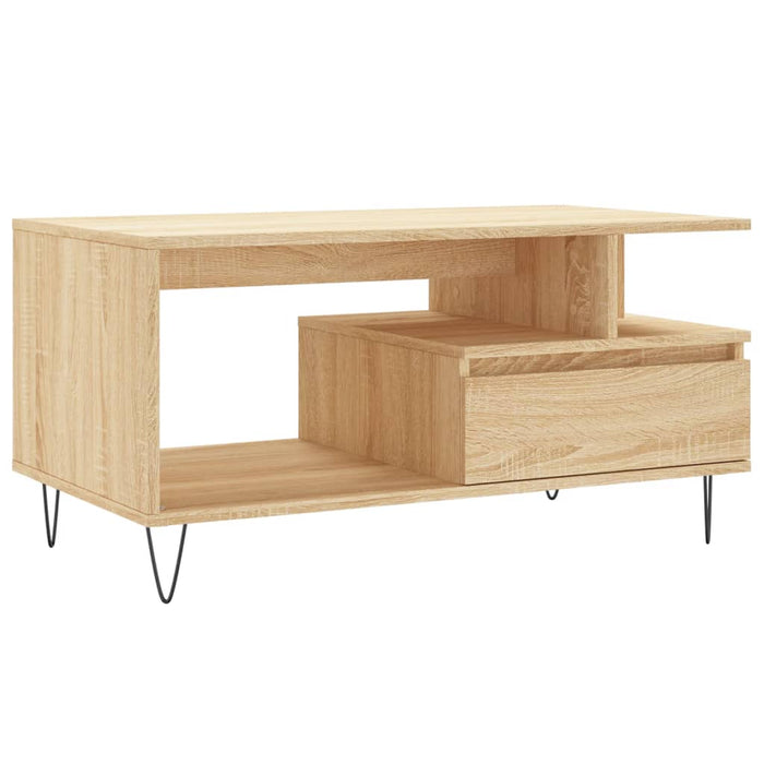 Tavolino da Salotto Rovere Sonoma 90x49x45 cm Legno Multistrato 831023