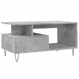 Tavolino Salotto Grigio Cemento 90x49x45 cm Legno Multistrato 831024