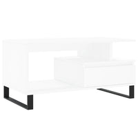 Tavolino da Salotto Bianco 90x49x45 cm in Legno Multistratocod mxl 102790