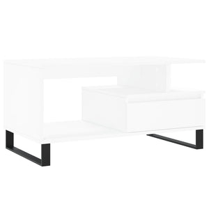 Tavolino da Salotto Bianco 90x49x45 cm in Legno Multistratocod mxl 102790