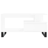 Tavolino da Salotto Bianco 90x49x45 cm in Legno Multistrato 831028