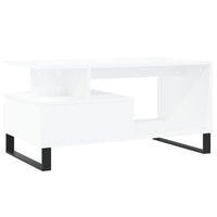 Tavolino da Salotto Bianco 90x49x45 cm in Legno Multistrato 831028