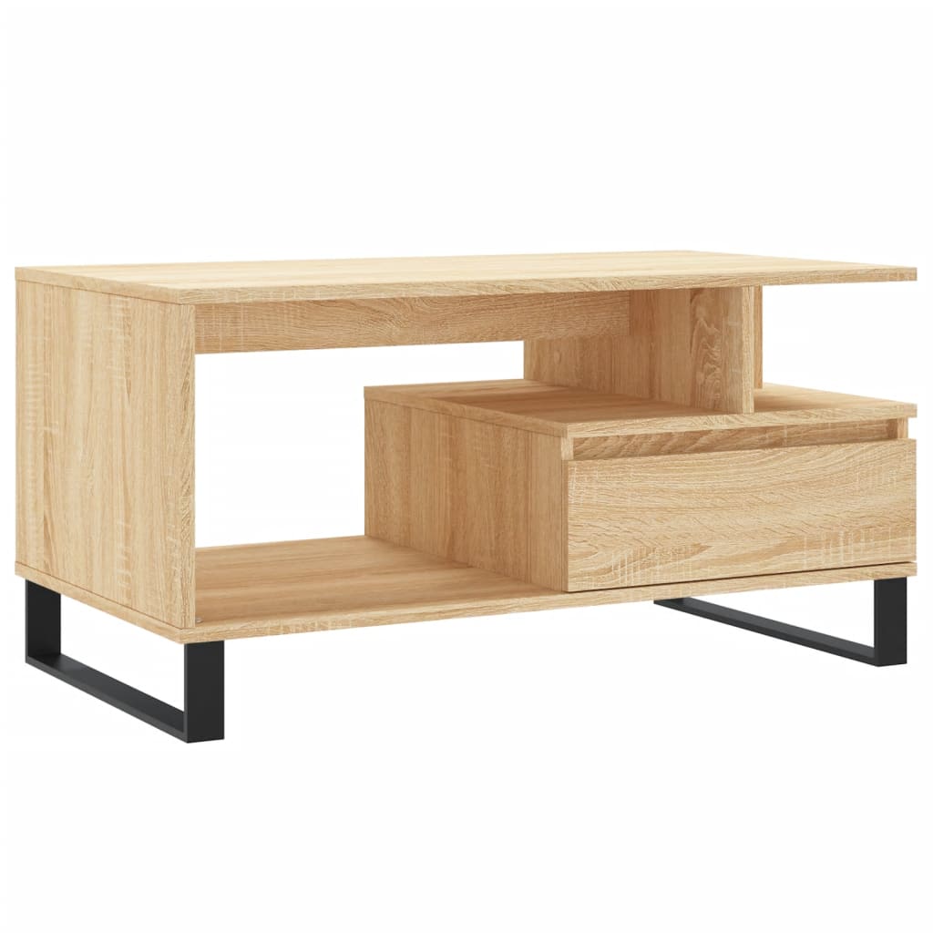 Tavolino da Salotto Rovere Sonoma 90x49x45 cm Legno Multistrato 831031