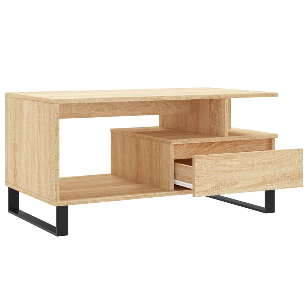 Tavolino da Salotto Rovere Sonoma 90x49x45 cm Legno Multistrato 831031
