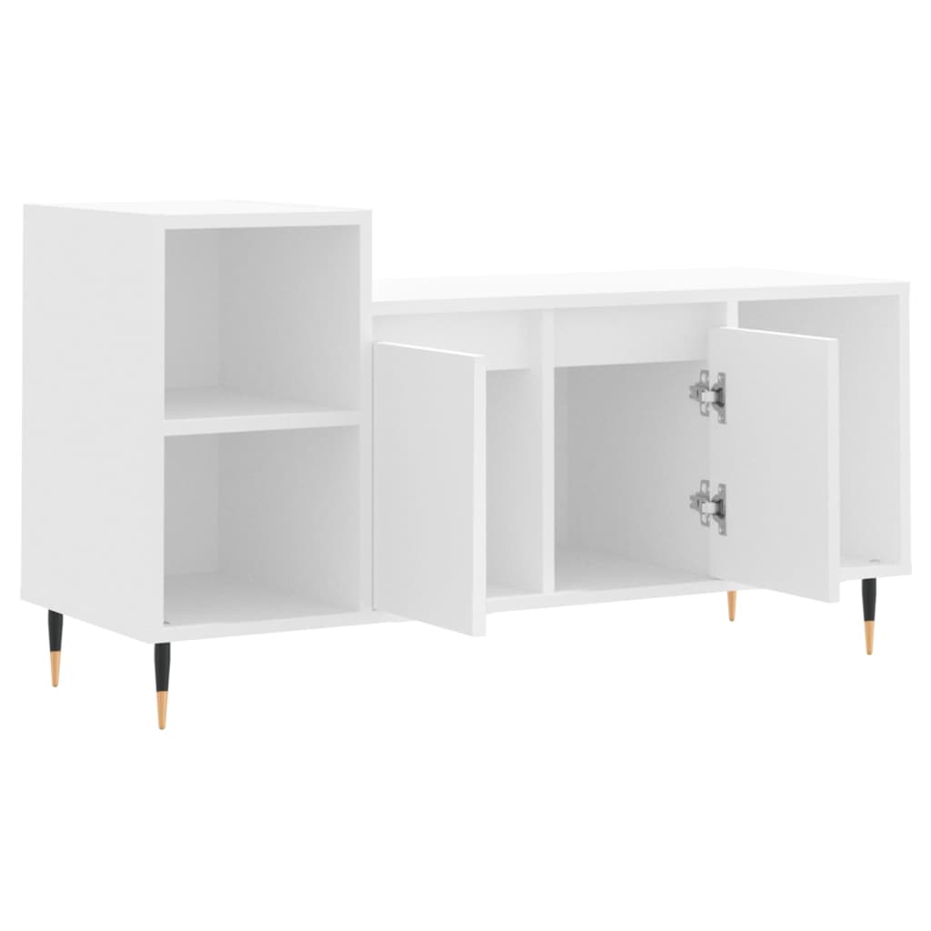 Mobile Porta TV-Mobile per TV-Credenza TV Bianco 100x35x55 cm in Legno Multistrato 210626