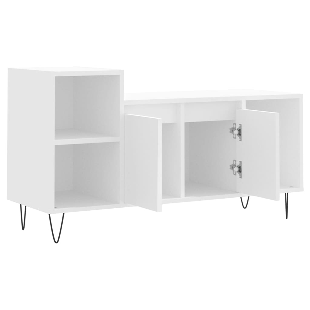 Mobile Porta TV-Mobile per TV-Credenza TV Bianco 100x35x55 cm in Legno Multistrato 372673