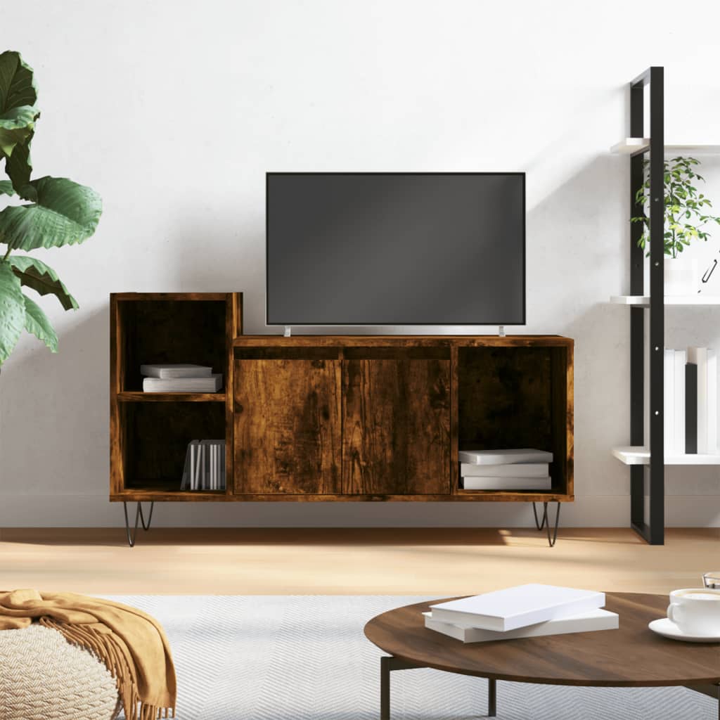 Mobile TV-Credenza per TV-Console TV Rovere Fumo 100x35x55 cm in Legno Multistrato 471936