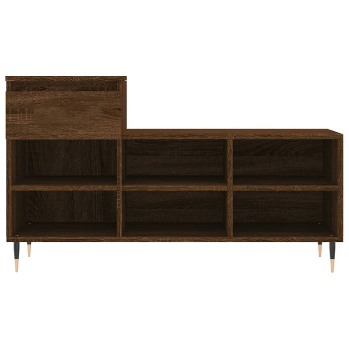 Scarpiera Rovere Marrone 102x36x60 cm in Legno Multistrato 831363