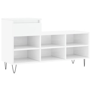 Scarpiera Bianco Lucido 102x36x60 cm in Legno Multistratocod mxl 78840
