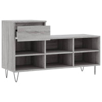 Scarpiera scarpiera mobile portaoggetti ingresso corridoio soggiorno Sonoma 102 x 36 x 60 cm multistrato grigio 02_0022056