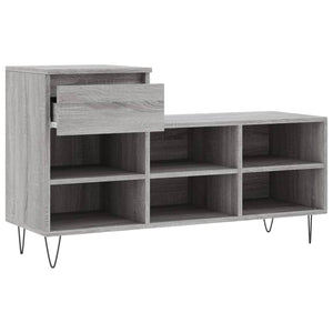 Scarpiera scarpiera mobile portaoggetti ingresso corridoio soggiorno Sonoma 102 x 36 x 60 cm multistrato grigio 02_0022056