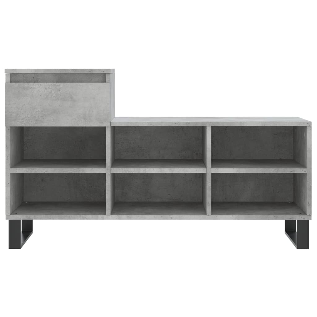 Scarpiera Grigio Cemento 102x36x60 cm in Legno Multistrato 831376