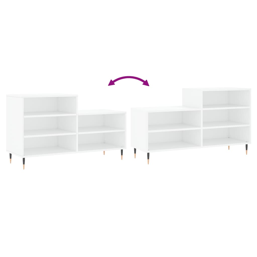 Scarpiera Bianca 102x36x60 cm in Legno Multistrato 831380