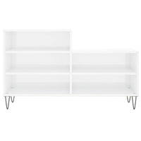 Scarpiera Bianco Lucido 102x36x60 cm in Legno Multistrato 831390