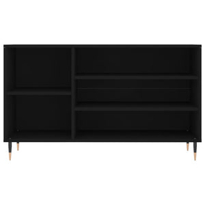 Scarpiera Nera 102x36x60 cm in Legno Multistrato 831405