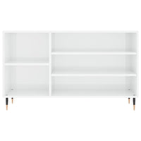 Scarpiera Bianco Lucido 102x36x60 cm in Legno Multistrato