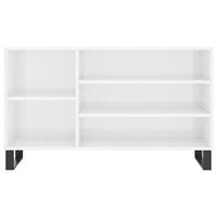 Scarpiera Bianco Lucido 102x36x60 cm in Legno Multistrato 831422