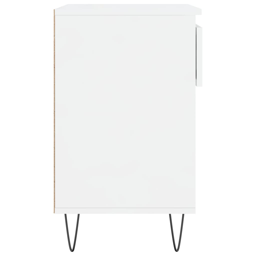 Scarpiera Bianco Lucido 70x36x60 cm in Legno Multistrato 831438