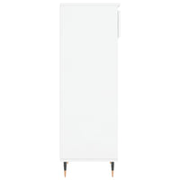 Scarpiera Bianco Lucido 40x36x105 cm in Legno Multistrato 831454