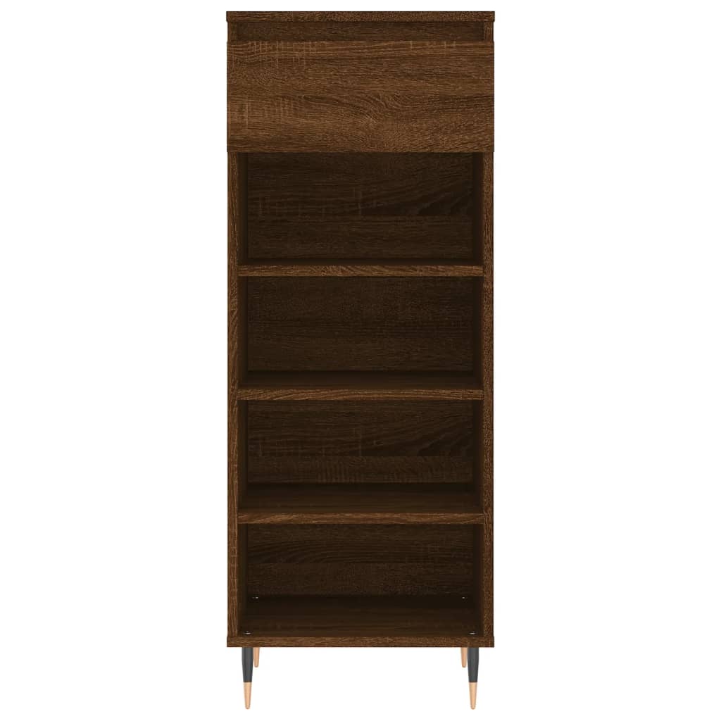 Scarpiera Rovere Marrone 40x36x105 cm in Legno Multistrato