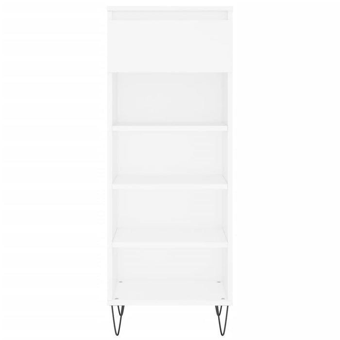 Scarpiera Bianca 40x36x105 cm in Legno Multistrato 831460