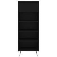 Scarpiera Nera 40x36x105 cm in Legno Multistrato 831461