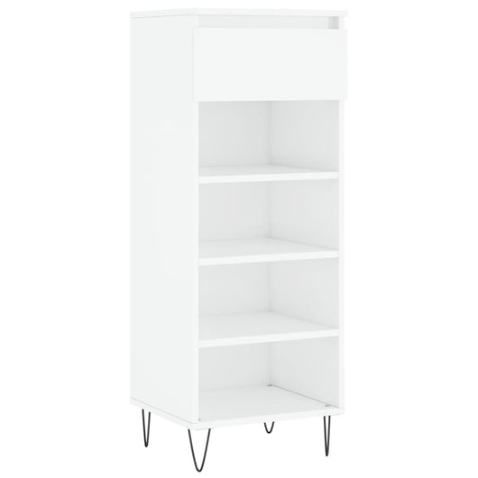 Scarpiera scarpiera mobile portaoggetti ingresso corridoio soggiorno lucido 40 x 36 x 105 cm legno composito bianco 02_0021515