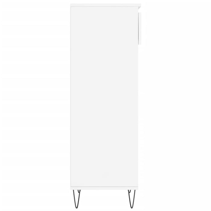 Scarpiera Bianco Lucido 40x36x105 cm in Legno Multistrato 831462