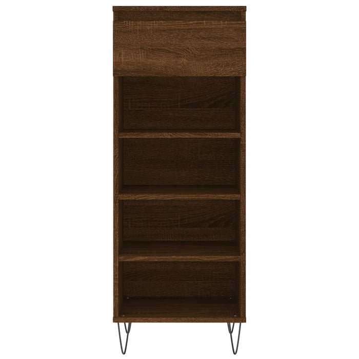 Scarpiera Rovere Marrone 40x36x105 cm in Legno Multistrato