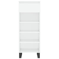 Scarpiera Bianco Lucido 40x36x105 cm in Legno Multistrato 831470