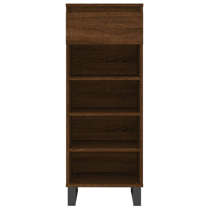 Scarpiera Rovere Marrone 40x36x105 cm in Legno Multistrato 831475