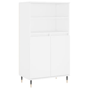 Credenza Alta Bianca 60x36x110 cm in Legno Multistrato 831476