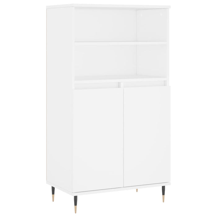 Credenza Alta Bianca 60x36x110 cm in Legno Multistrato 831476
