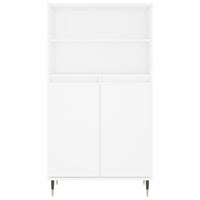 Credenza Alta Bianca 60x36x110 cm in Legno Multistrato 831476