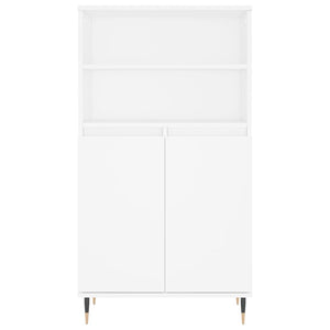 Credenza Alta Bianca 60x36x110 cm in Legno Multistrato 831476