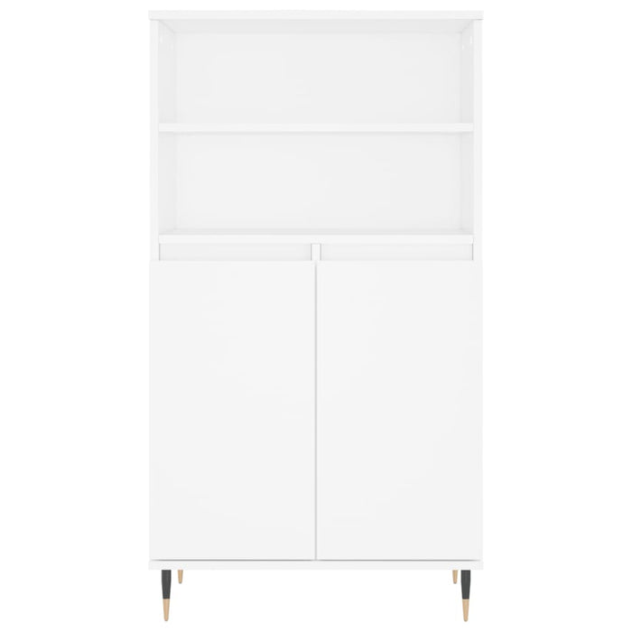 Credenza Alta Bianca 60x36x110 cm in Legno Multistrato 831476