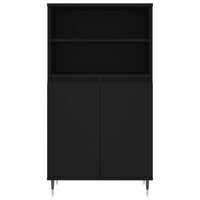Credenza Nera 60x36x110 cm in Legno Multistrato 831477