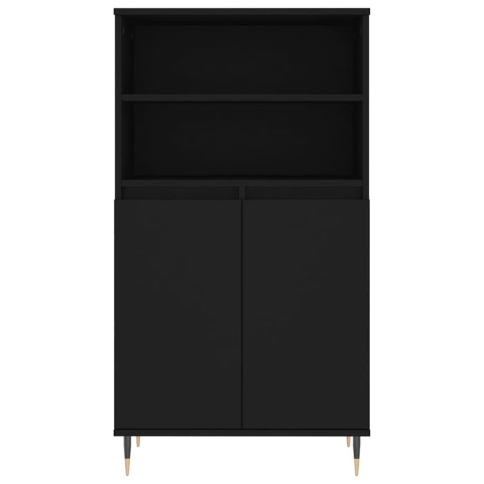 Credenza Nera 60x36x110 cm in Legno Multistrato 831477